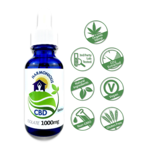 hemp cbd oil pure isolate 0 thc 1000mg unflavored front